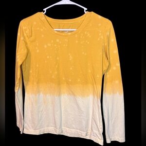 Ivory Ella Golden Yellow Ombre Cotton Tee